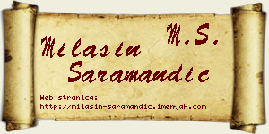 Milašin Saramandić vizit kartica